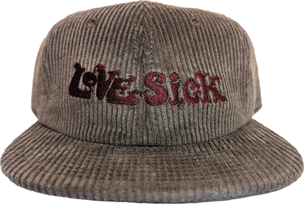 LOVESICK ALONE AGAIN CORD HAT ADJ-WALNUT/MAROON