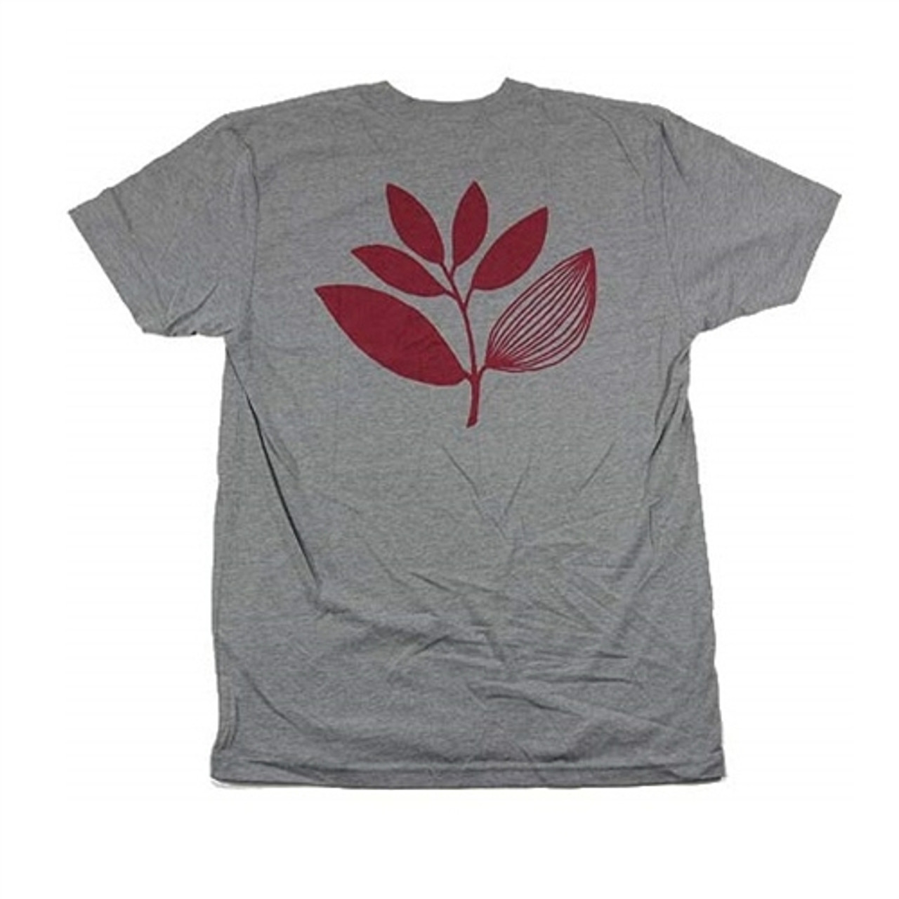 Magenta 2 Plant Tshirt Grey Burgundy
