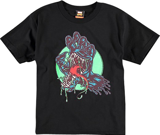 Santa Cruz Marvel Venom Hand Youth Ss Tshirt L-Black 
