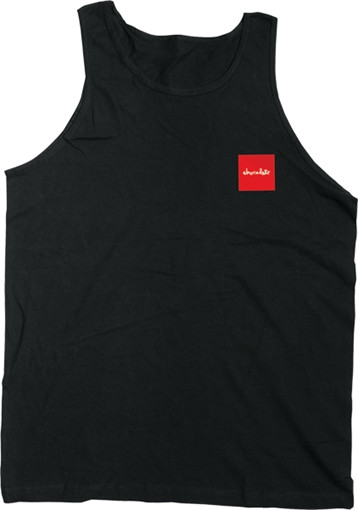 CHOCOLATE RED SQUARE TANK TOP L-BLACK