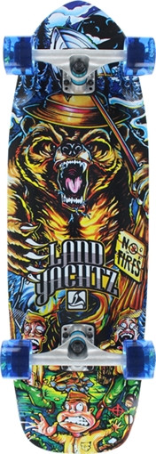 10/31まで出品PEACEMAKER SKATE GLIDE Landyachtz Peacemaker 32 Bear/Shovel Skateboard Complete-9.5X32