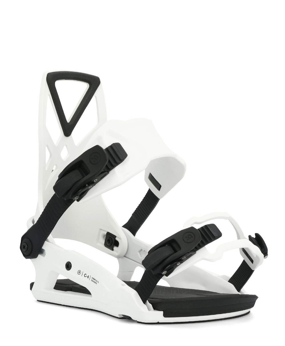 Ride C4 Snowboard Bindings 2025 White Black Large | Boardparadise.com