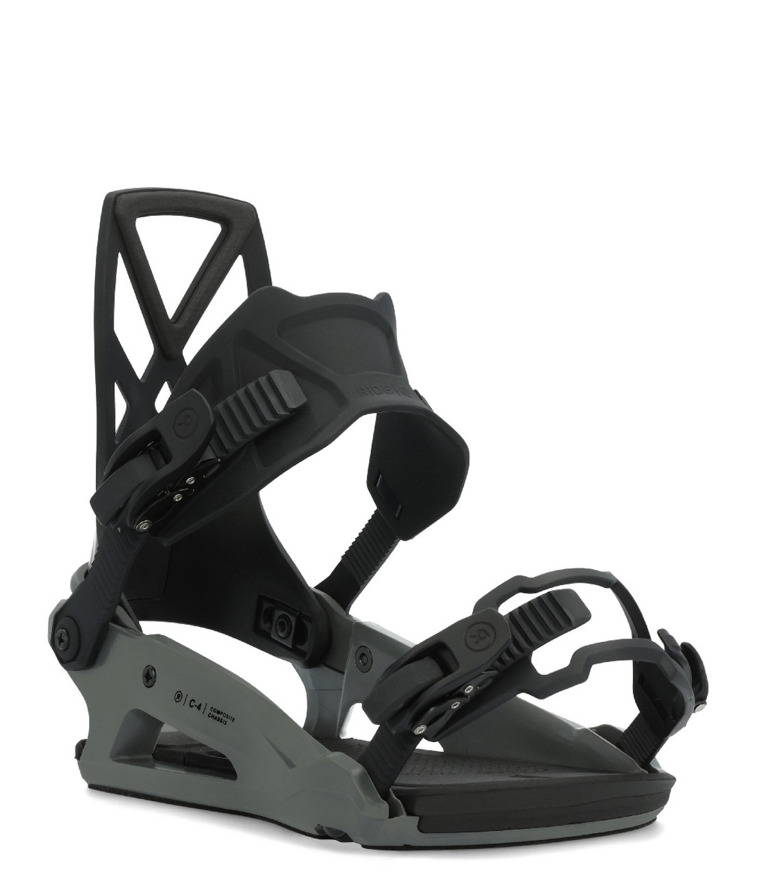 Ride C4 Snowboard Bindings 2025 Black Grey Medium