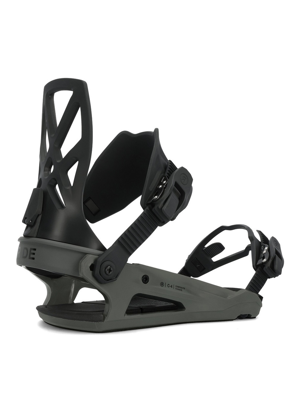 Ride C4 Snowboard Bindings 2025 Black Grey Medium