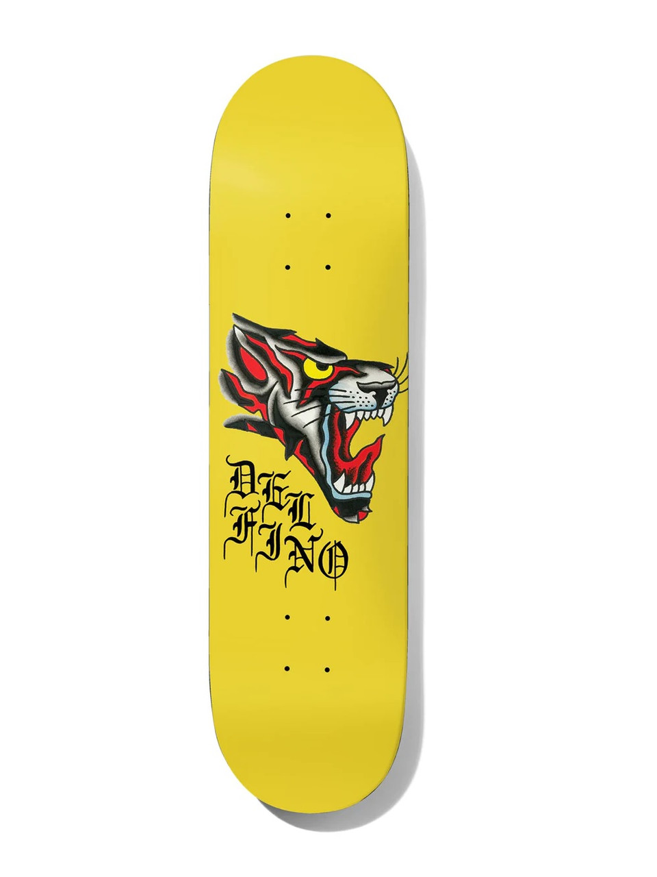 Deathwish Delfino Seven Trumpet Skate Deck Yellow 8.125