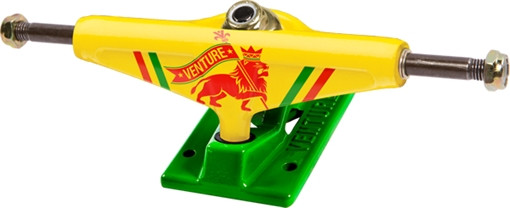 VENTURE HI 5.0 RASTA LION GRN YEL Skateboard Trucks Set of 2 Trucks