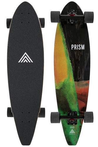 PRISM RESIN CHASER SKATEBOARD COMPLETE BLACK RASTA 8.75x34