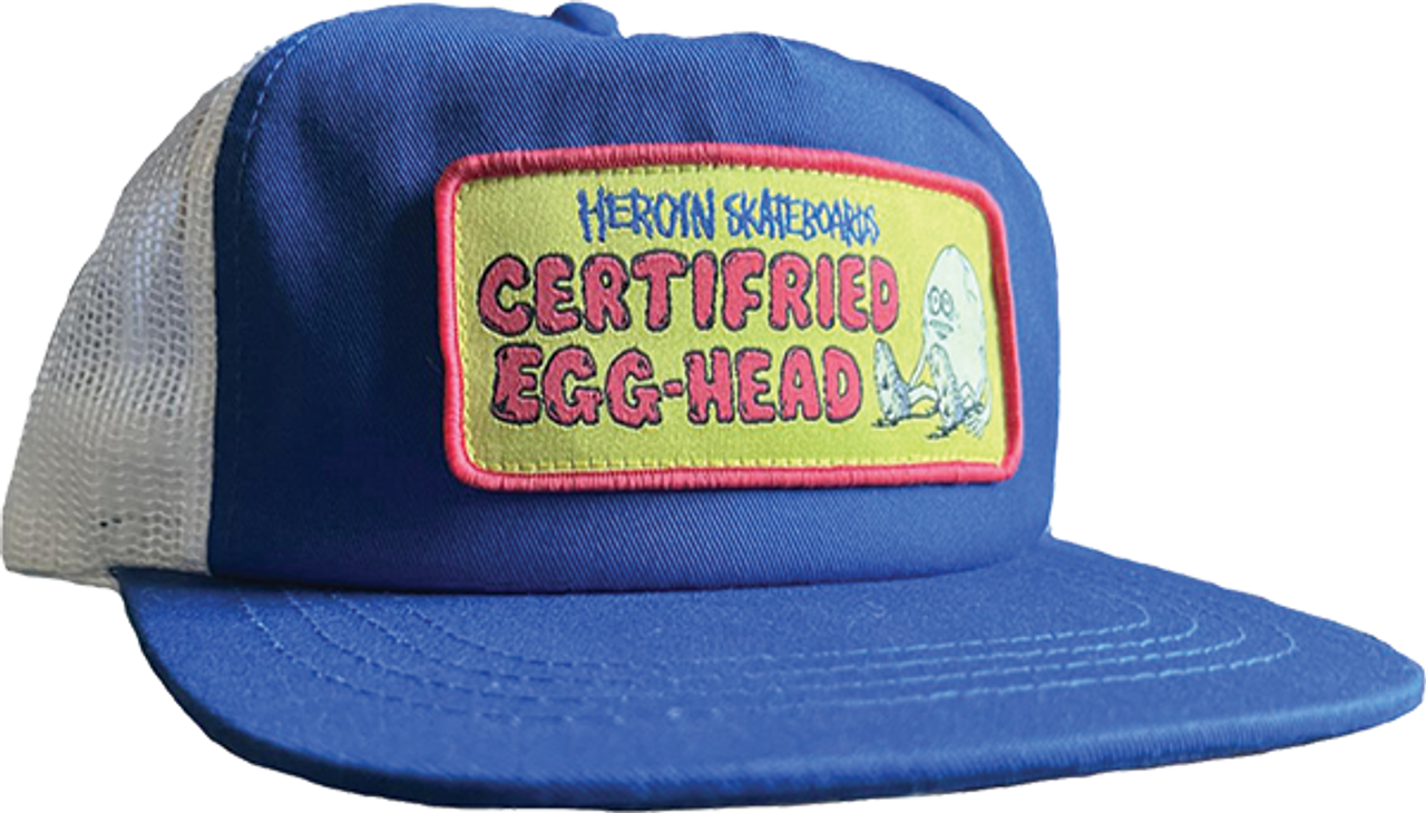 HEROIN CERTIFRIED TRUCKER MESH HAT ADJ-BLUE