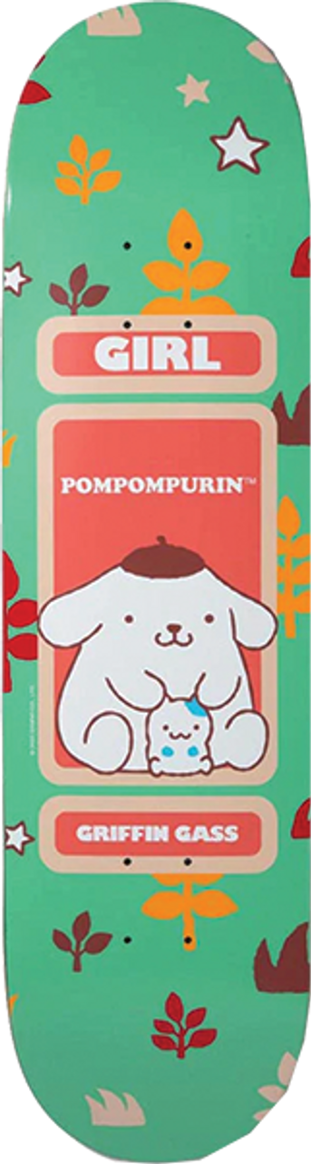 GIRL GASS SANRIO FRIENDS POMPOMPURIN SKATEBOARD DECK-8.5