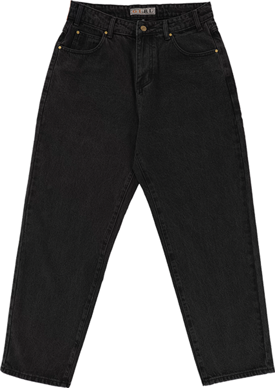 GIRL JEANS 32 WASHED BLACK
