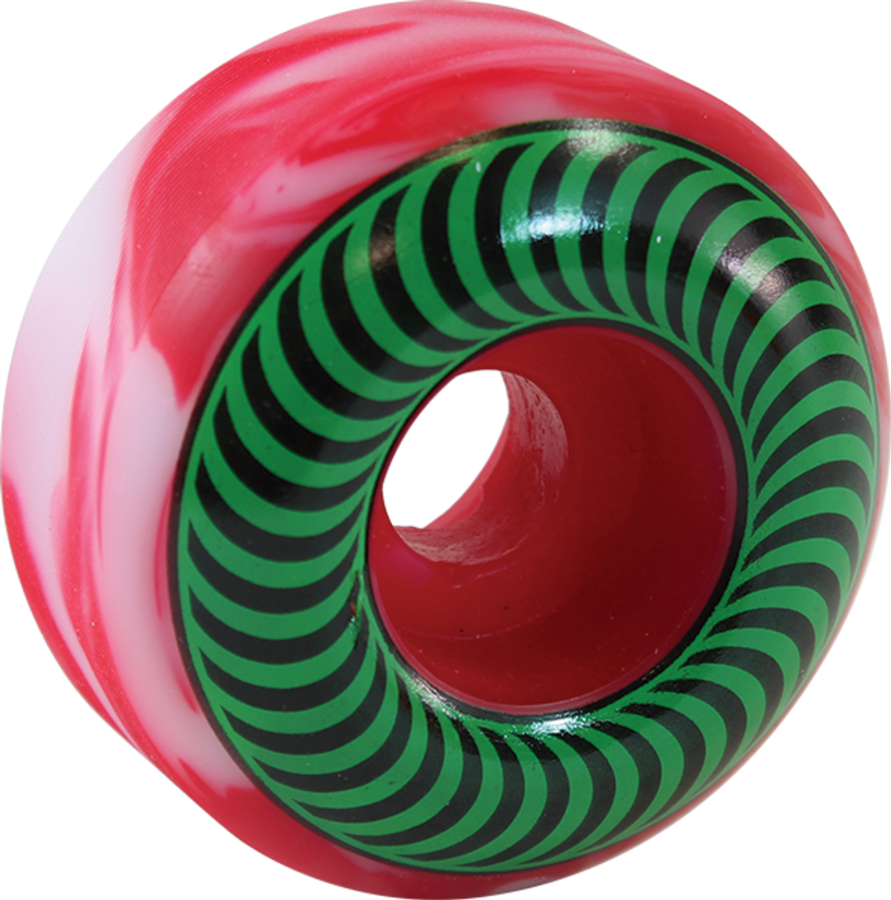 SPITFIRE CLASSICS 52MM RED/WHITE SWIRL W/GRN WHEELS SET