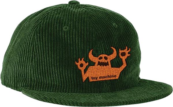 TOY MACHINE OG MONSTER CORD HAT ADJ-FOREST GREEN