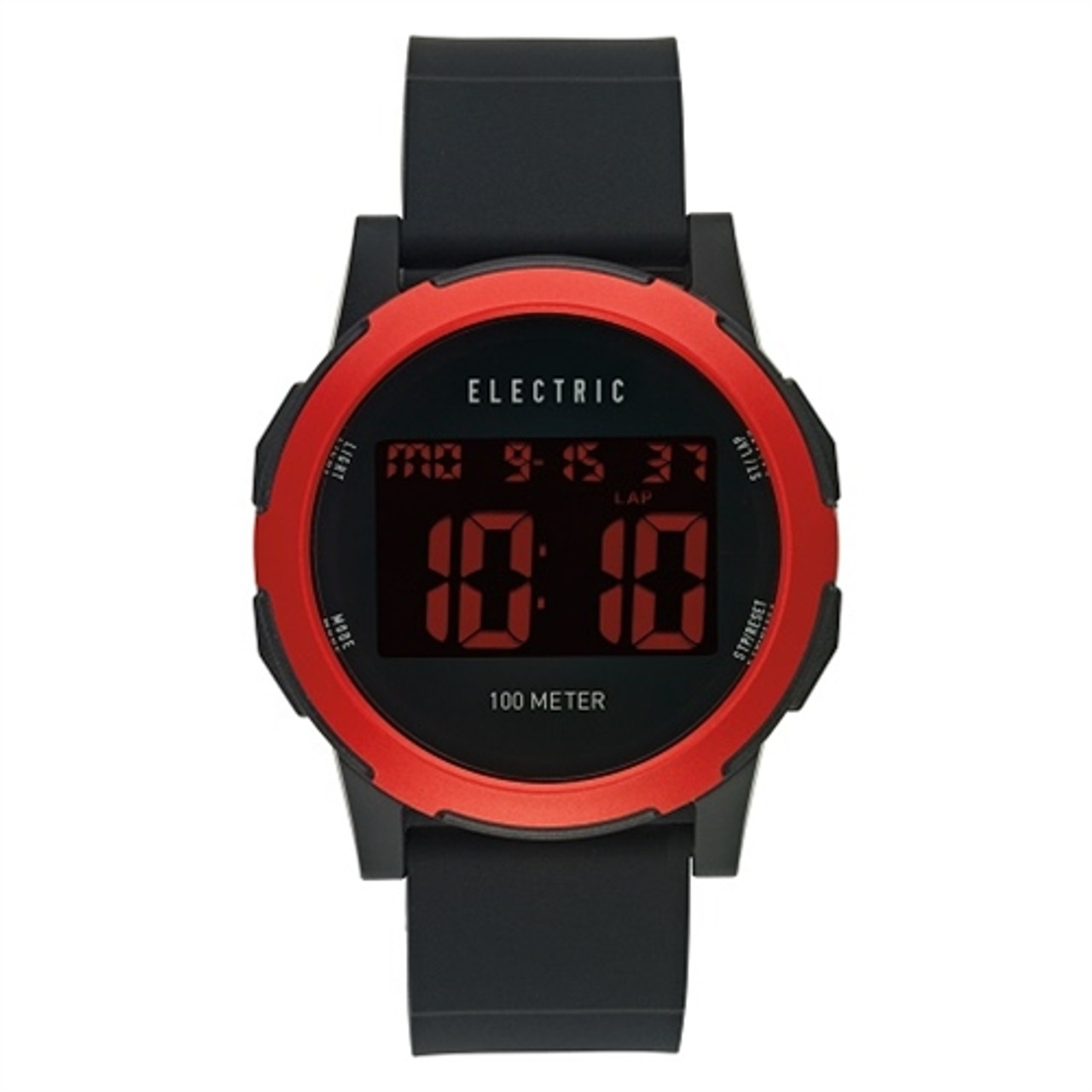 Electric Prime Silicone Watch All Black Red