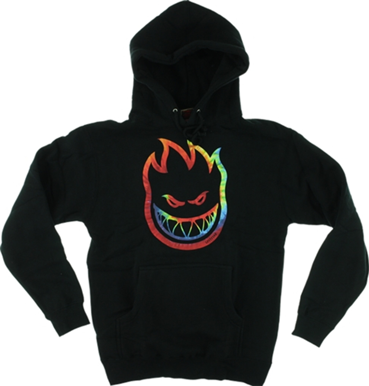 SPITFIRE BIGHEAD TRIP HOODY SWEATSHIRT SMALL BLACK/TIE DYE