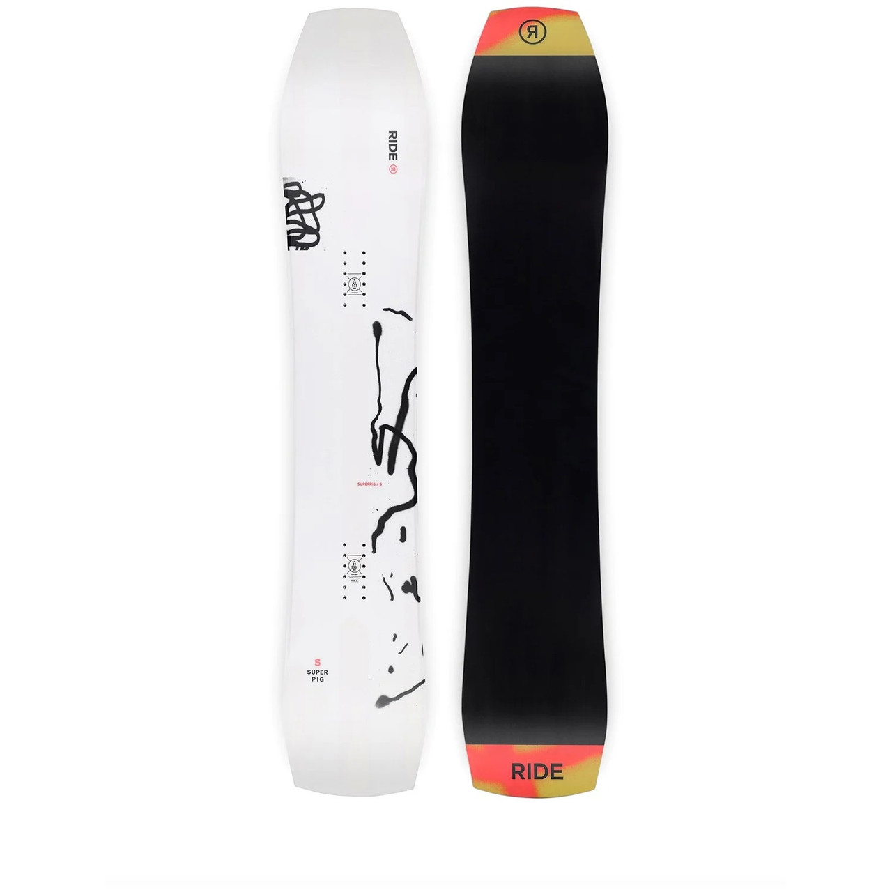 Ride SuperPig Snowboard White 151