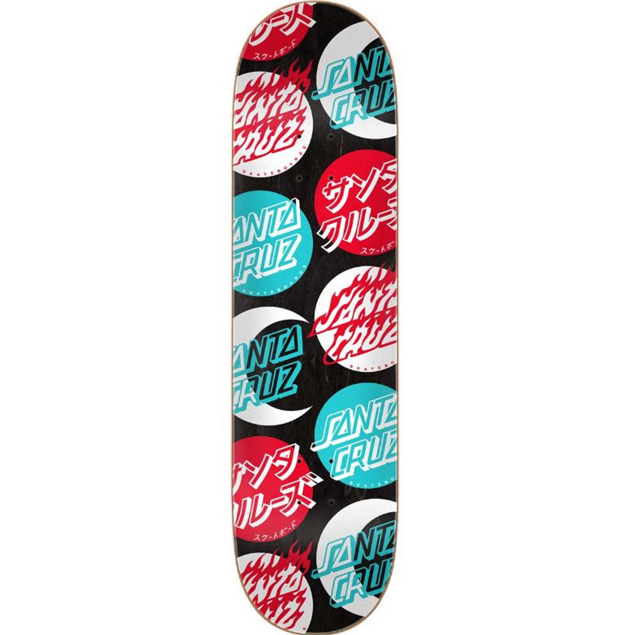 Santa Cruz Shadowless Dots Skate Deck Red Blue 8.25