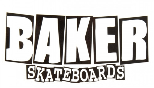 Baker Brand Logo Medium Sticker Black White 8inch