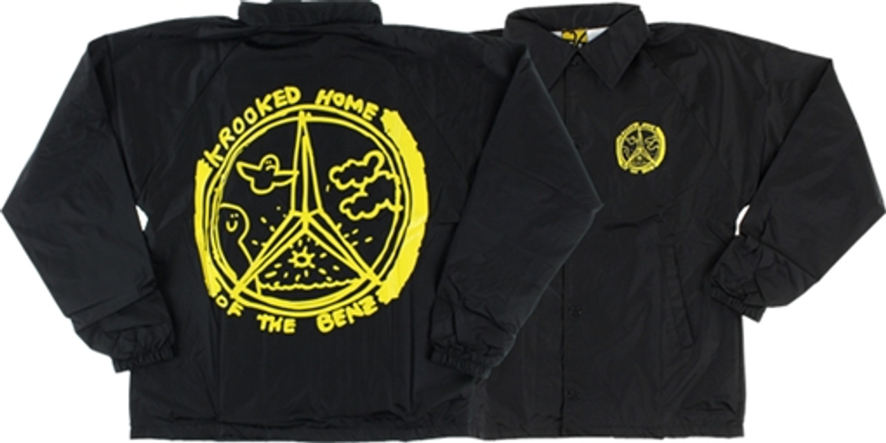 KROOKED BENZO COACHES JACKET XLARGE BLK/YEL