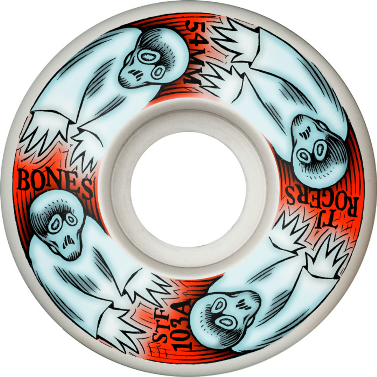 Bones Rogers V3 Whirling Specters Slims Wheels Set Red Blue 52mm 103a