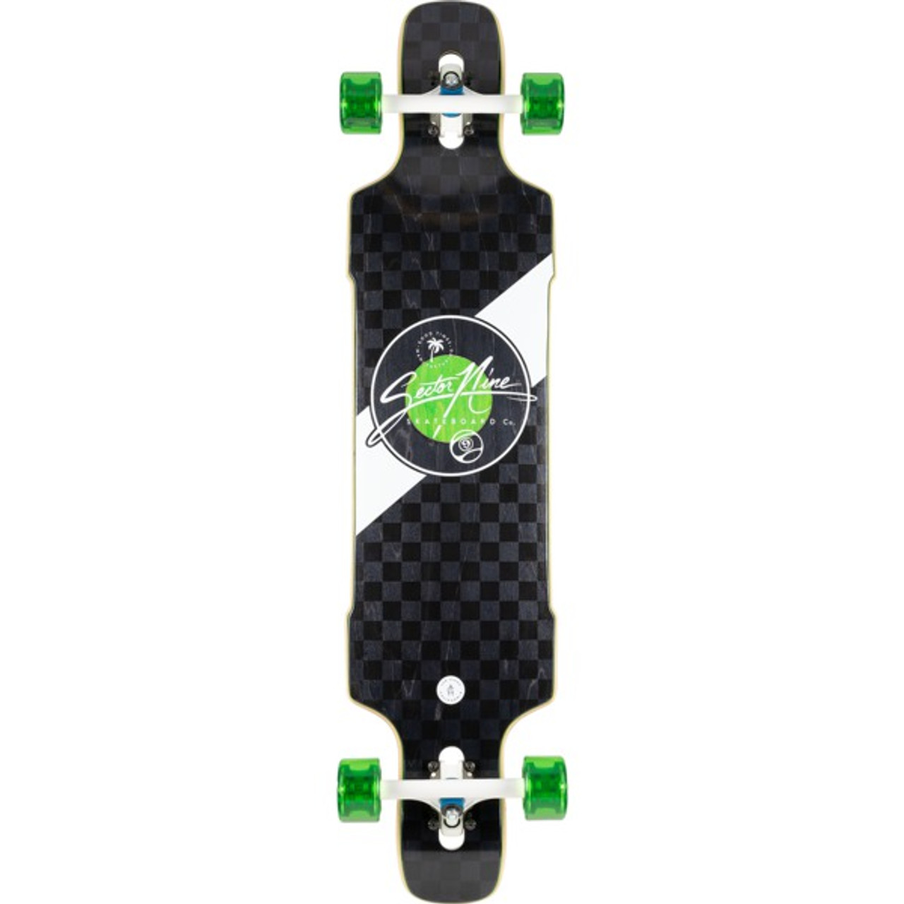 Sector 9 Mosaic Dropper Skateboard Complete White Green 9.62x41
