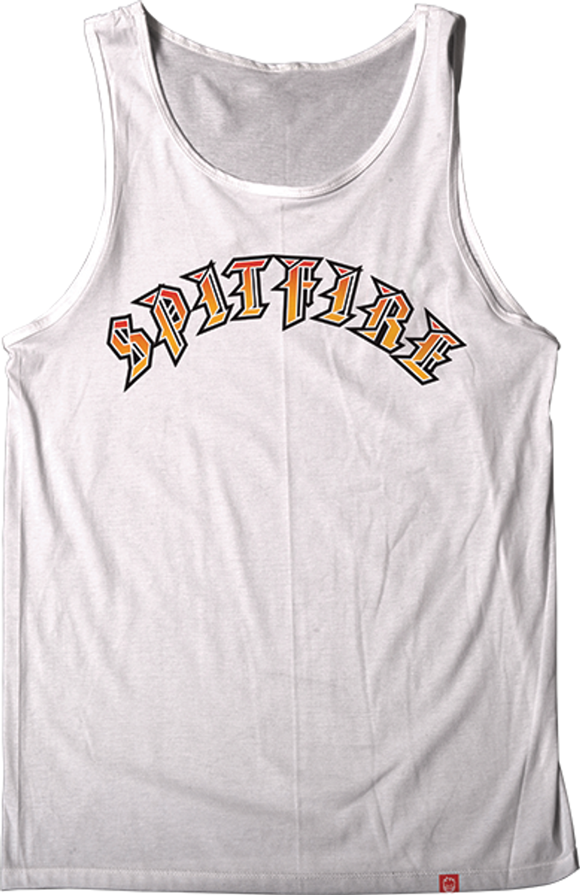 SPITFIRE OLD E FADE FILL TANK TOP LG-WHT/RED/GOLD FADE