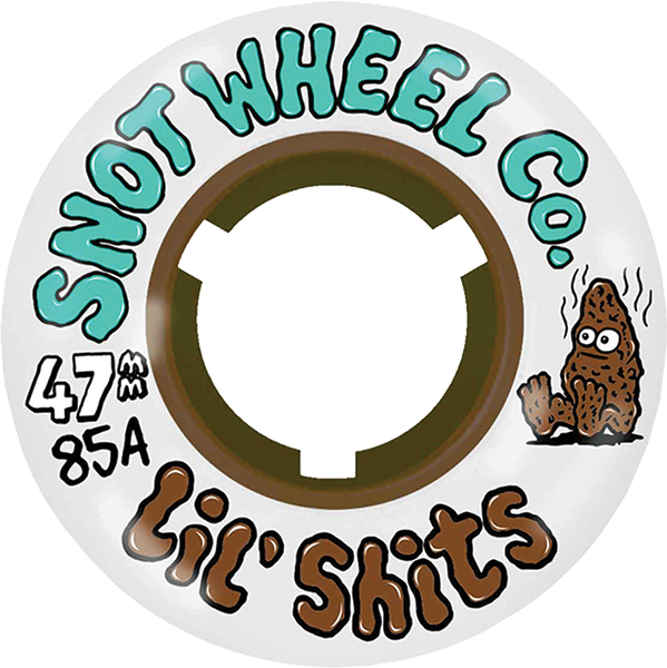 SNOT LIL SHITS 47MM 85A WHITE/BROWN WHEELS SET