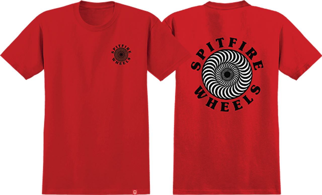 SPITFIRE OG CLASSIC FILL SS TSHIRT MD-RED/BLK/WHT