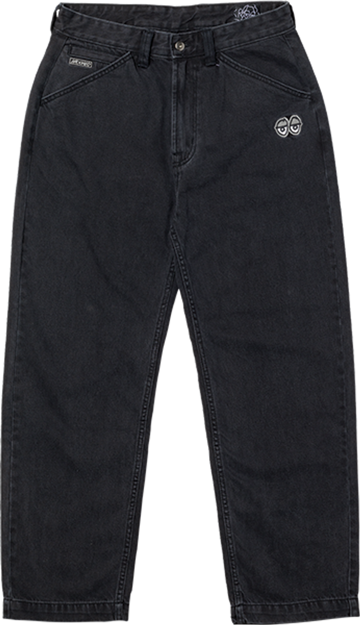 KROOKED EYES DENIM TWILL PANT LG-BLACK