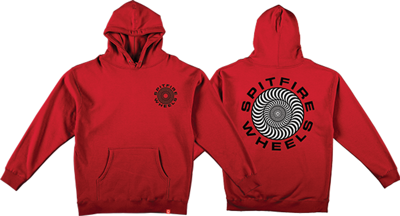 SPITFIRE CLASSIC 87 SWIRL FILL HD/SWT LARGE SCARLET/BLK/WHT