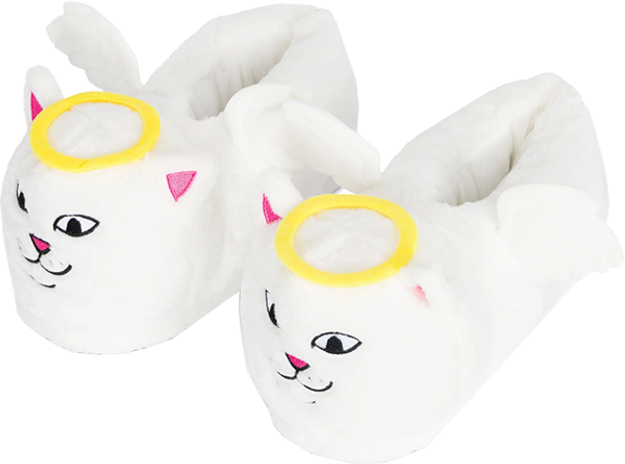 RIP N DIP LORD ANGEL PLUSH SLIPPERS L/XL 9-13 WHT