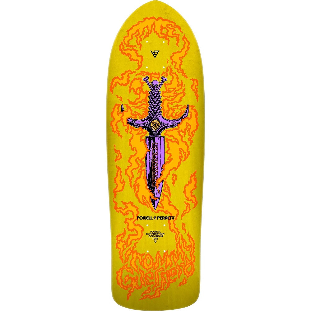 Powell Peralta Eddie Guerrero Bones Brigade 15 Skateboard Deck Yellow 9.6x29.18