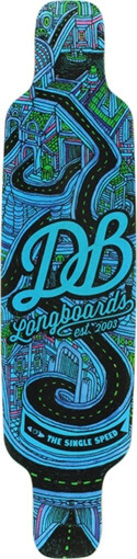 DB SINGLE SPEED V2 LONGBOARD SKATEBOARD DECK-9.5x40/28wb