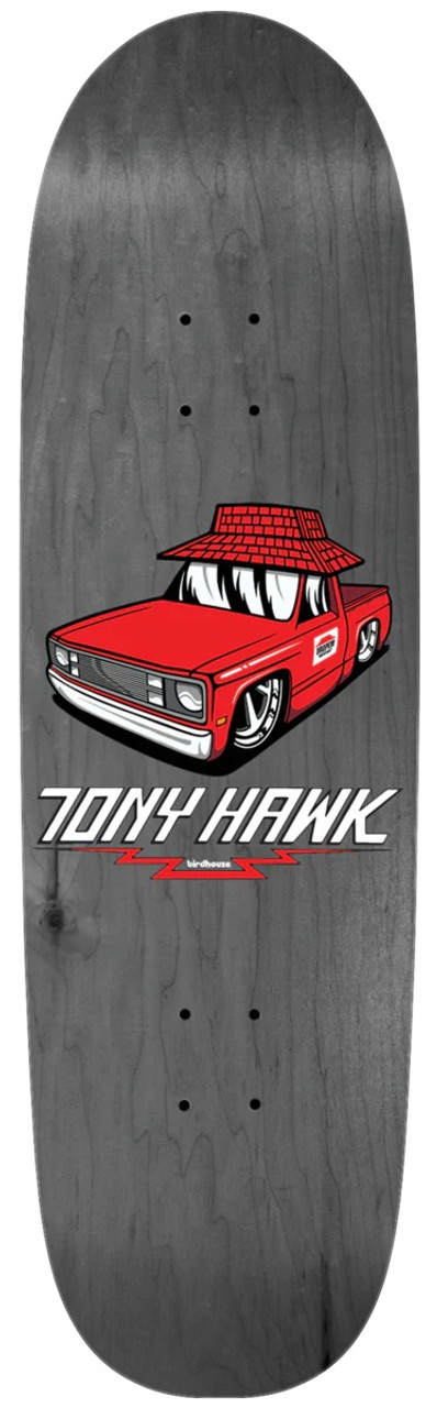 Birdhouse Hawk Hut Shaped Skate Deck Red Grey 8.75x31.75