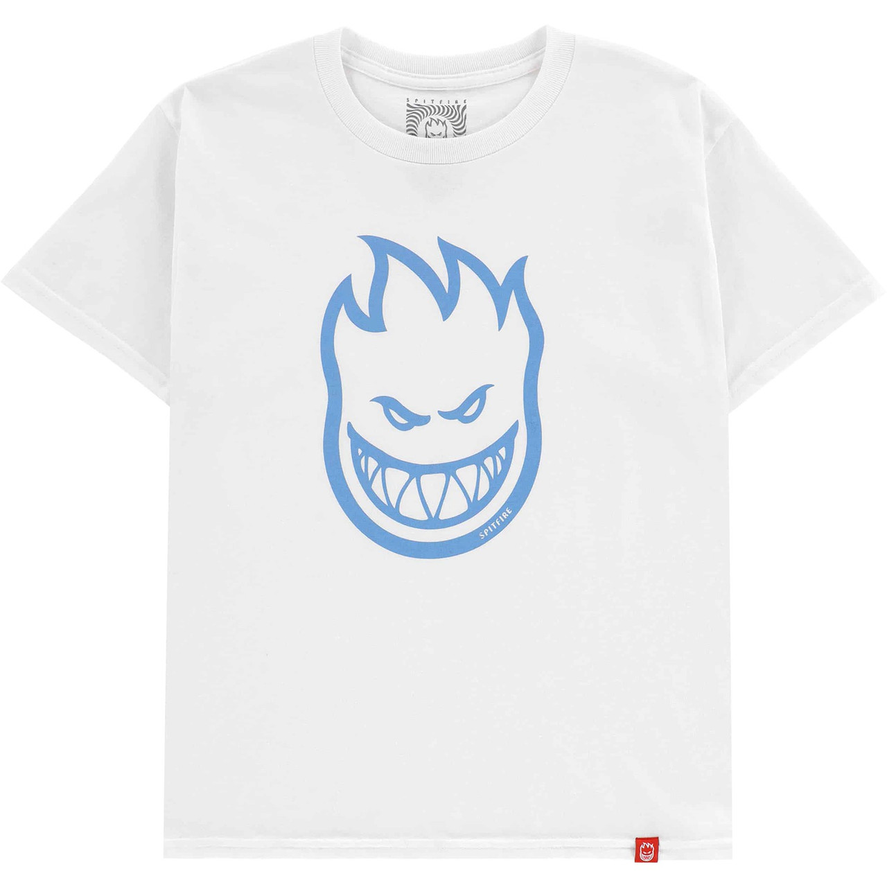 Spitfire Big Head Youth Tshirt White Blue Large