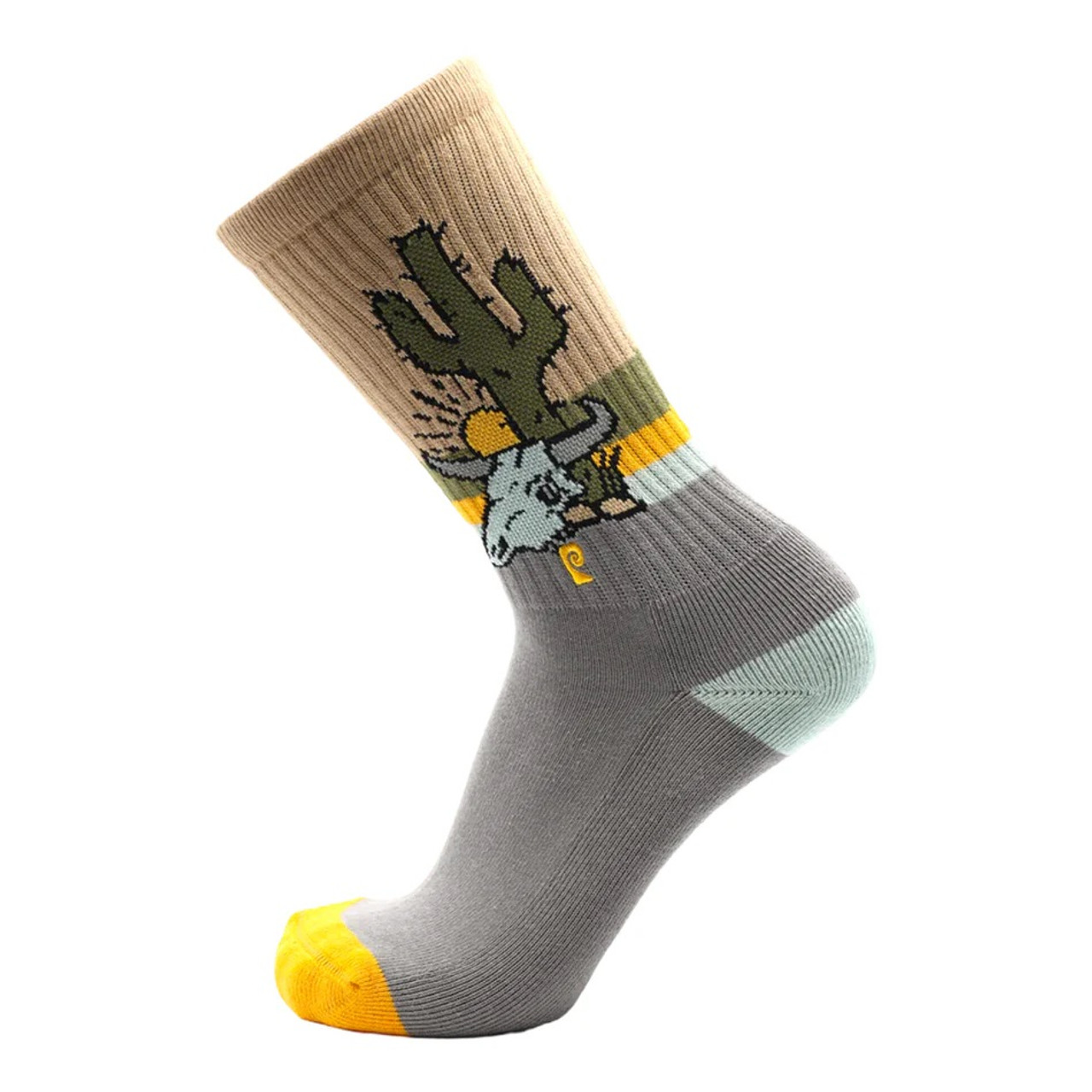 Psockadelic Dude Ranch Sock Grey One Size