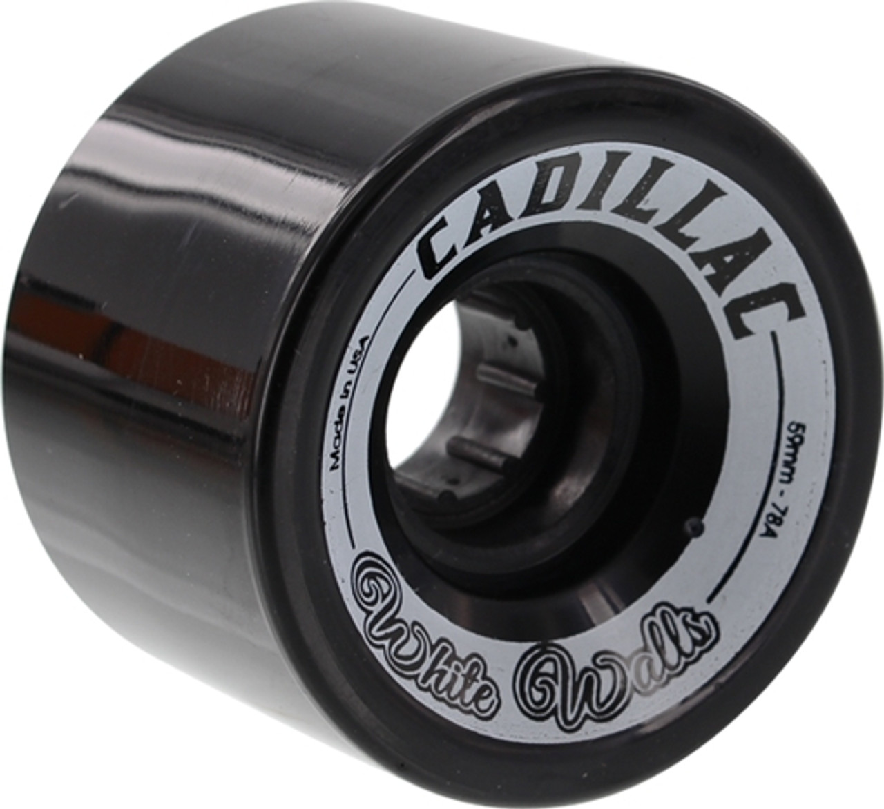 CADILLAC WHITE WALLS 59mm 78a BLACK Wheels Set