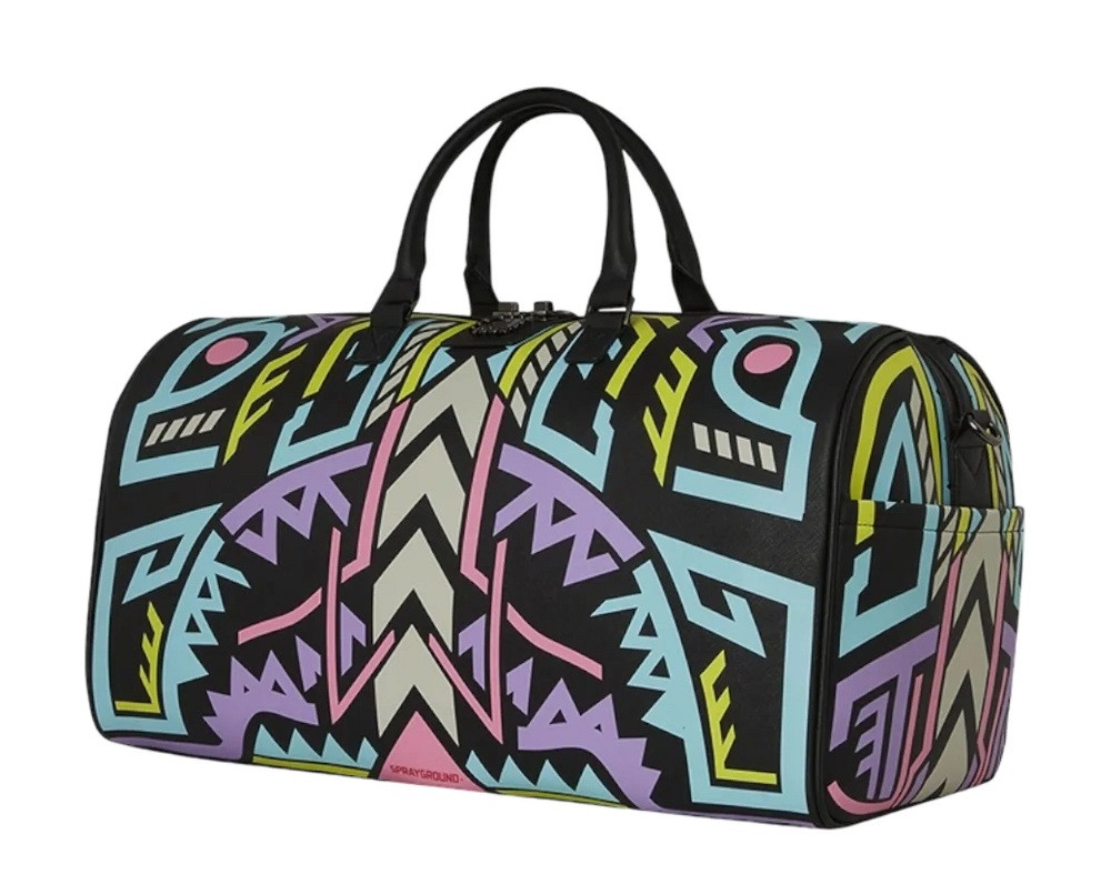 Sprayground Path To The Future Duffel Bag Black Neon D6034 