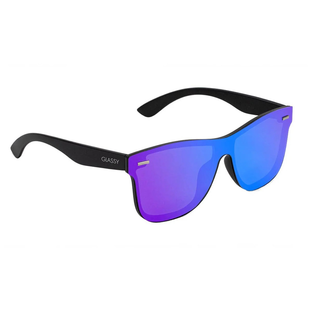 Glassy Leo Premium Polarized Sunglasses Black Blue OneSize