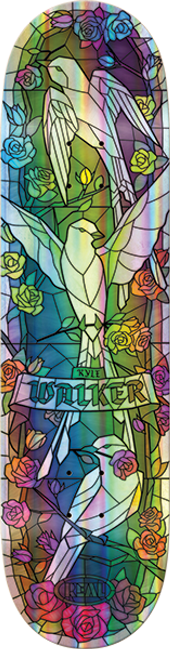 REAL WALKER HOLO CATHEDRAL SKATEBOARD DECK-8.38 RAINBOW FOIL