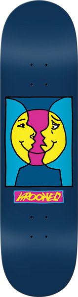 KROOKED MOON SMILE SKATEBOARD DECK-8.25 NAVY