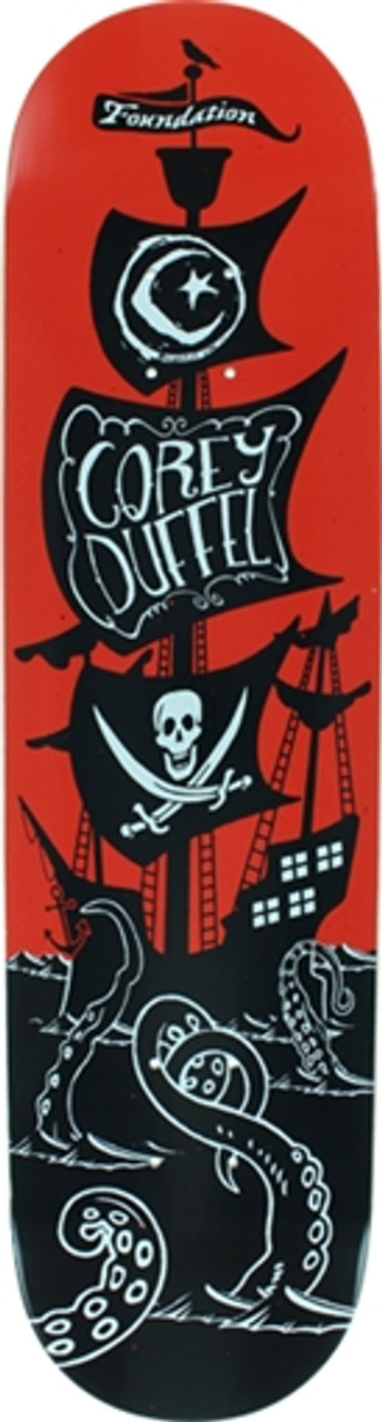 FOUNDATION DUFFEL BLACK SAILS SKATEBOARD DECK-8.12