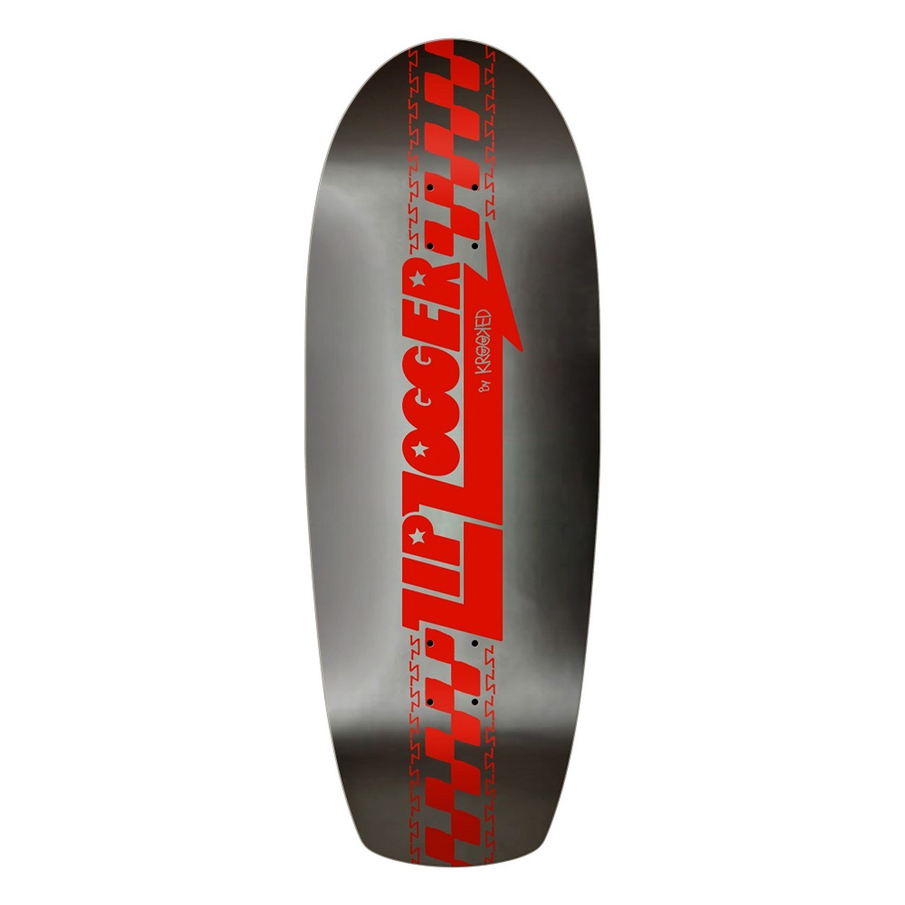 Krooked Zip Zogger Skate Deck Black Foil Red 10.75