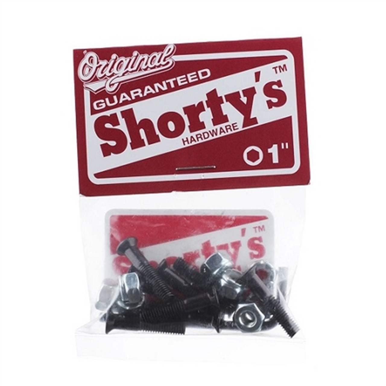 Shortys Skate Hardware Pack Black 1inch Phillips