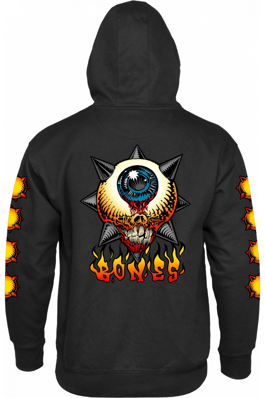 Bones Iron Sun Hoodie Black Small