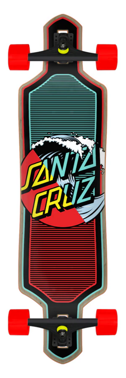 Santa Cruz Wave Dot Splice Drop Thru Skateboard