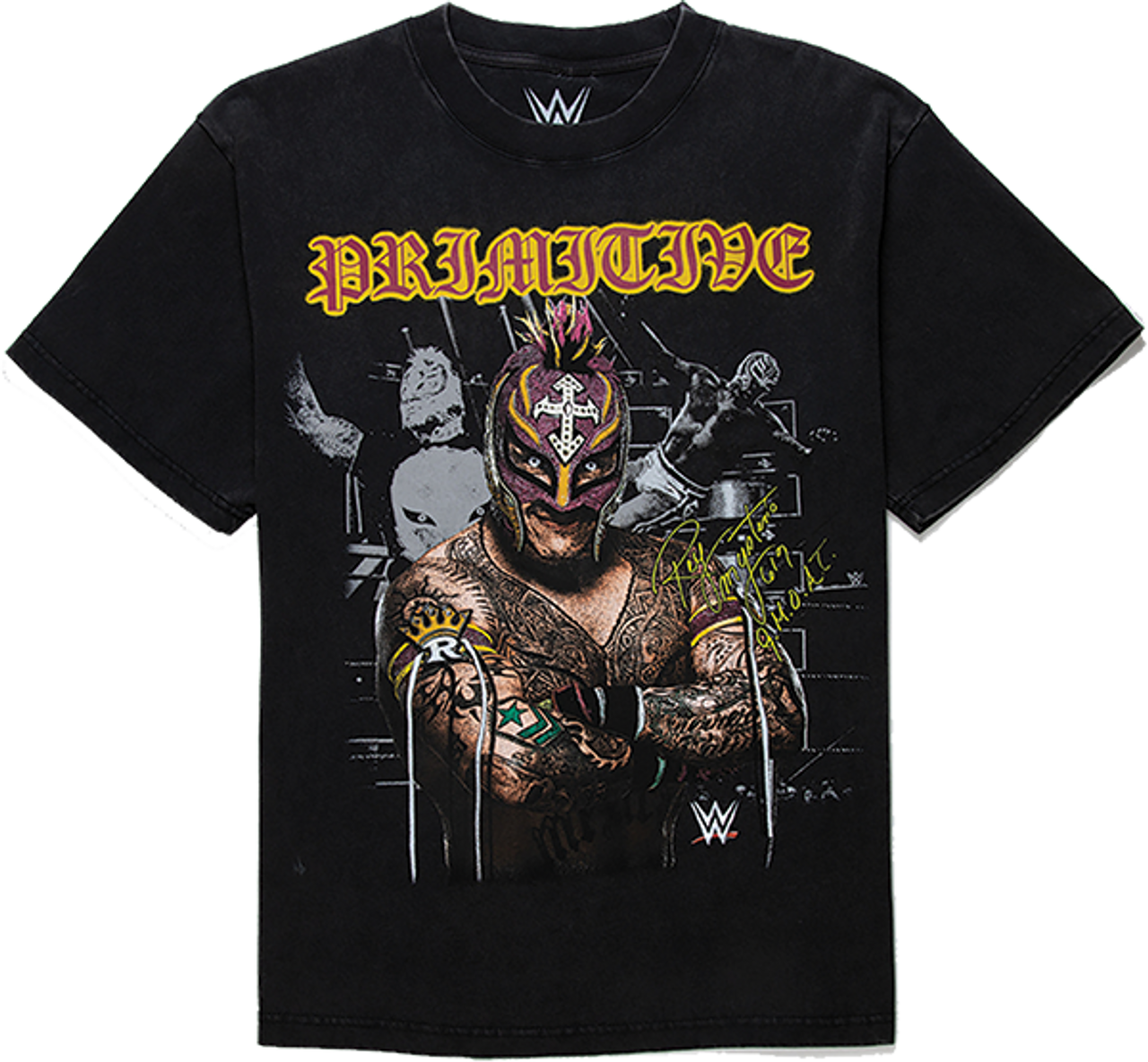 PRIMITIVE WWE MYSTERIO HEAVYWEIGHT SS TSHIRT SMALL BLACK