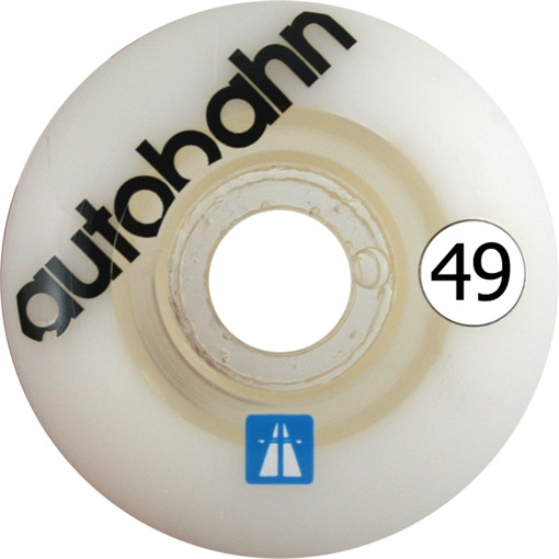 AUTOBAHN DD FLAGSHIP 49mm-WHT/CLR SALE Skateboard Wheels