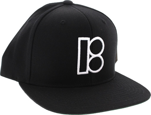 PLAN B OUTLINE B HAT ADJUSTABLE-BLACK W/WHT