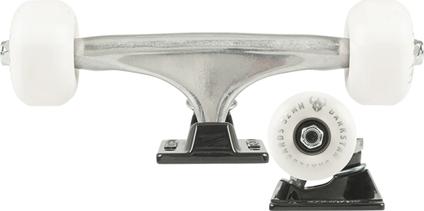 TENSOR/DARKSTAR ASSEMBLY 5.25 RAW/BLK W/52mm CLEAN TRUCKS SET