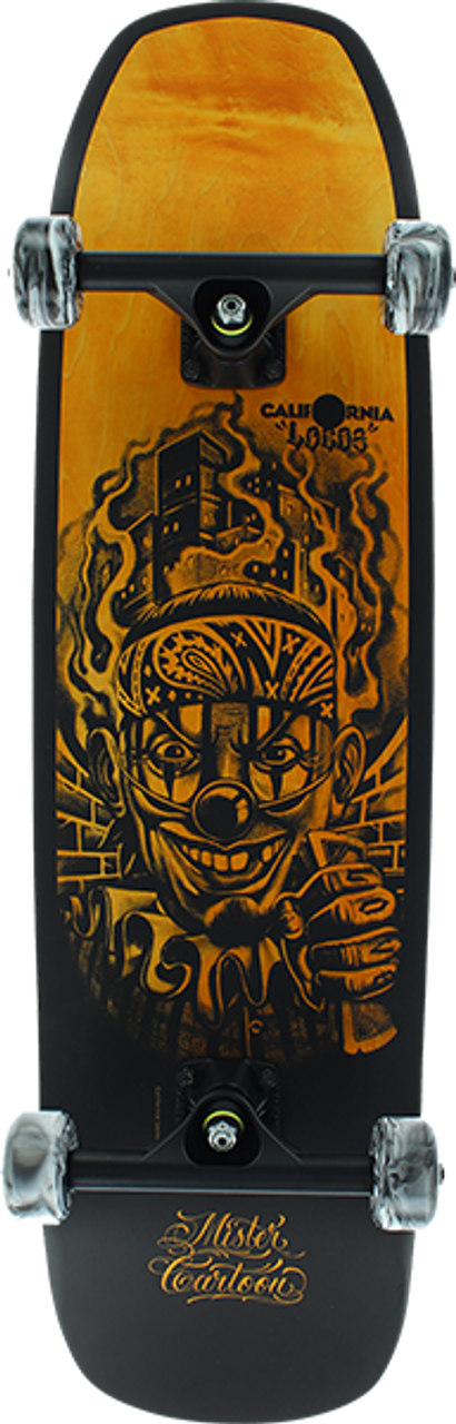 CALIFORNIA LOCOS X MISTER CARTOON PAYASO SKATEBOARD COMPLETE 8.375X32